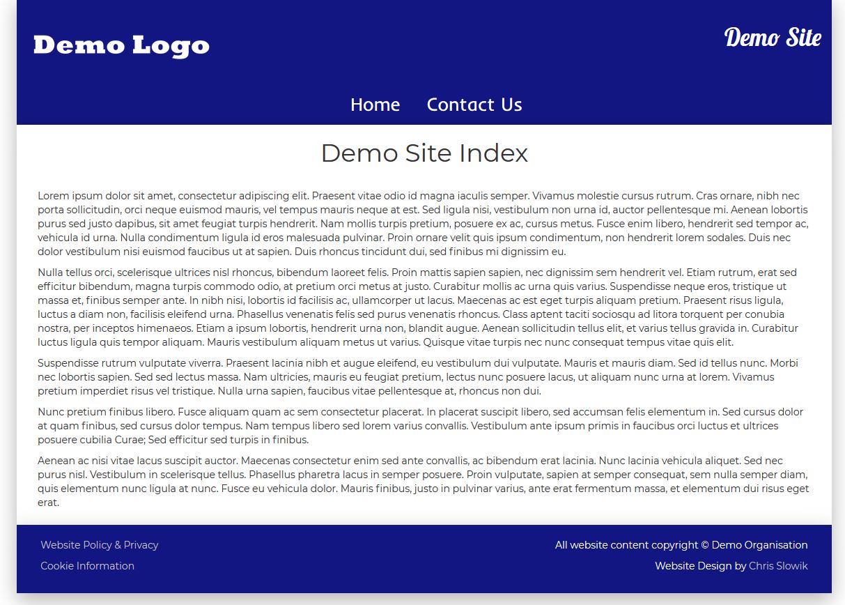 Image of football league application home page
