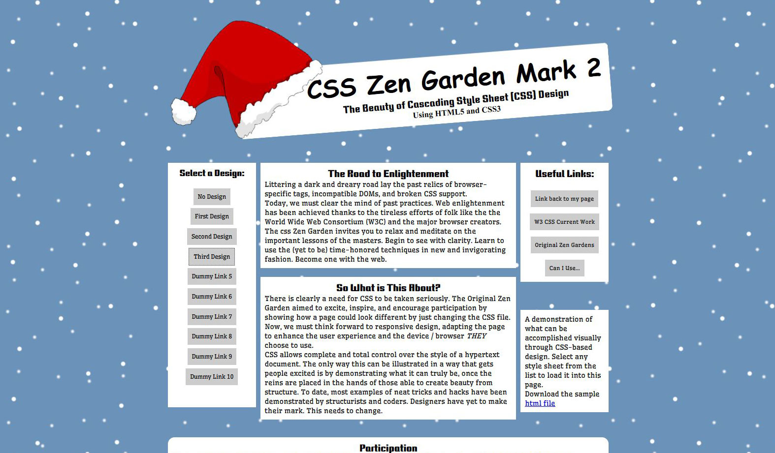 Image of my third css style for sen gardens